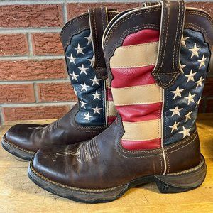 NiCe!!!  Durango Women's Boots 8.5 - Flags, Distressed-Look Soles